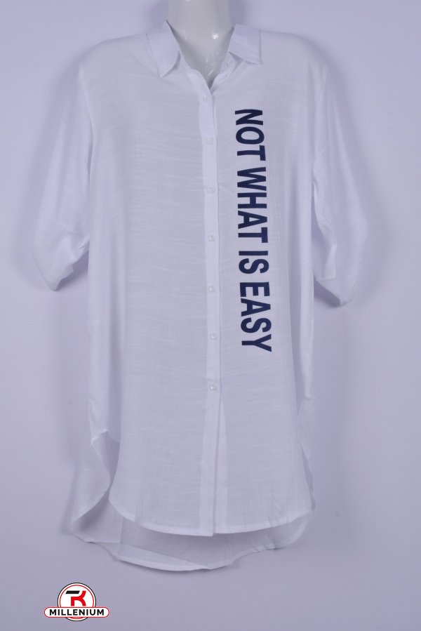 Рубашка-туника женская (цв.белый) J.J.F Размеры в наличии : 46, 48, 50, 52 арт.502