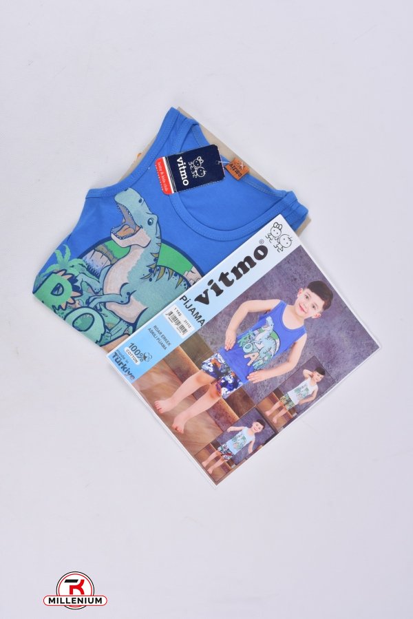 Костюм домашний для мальчика (цв.синий) трикотажный "Vitmo Baby" Рост в наличии : 86, 92, 98 арт.31112
