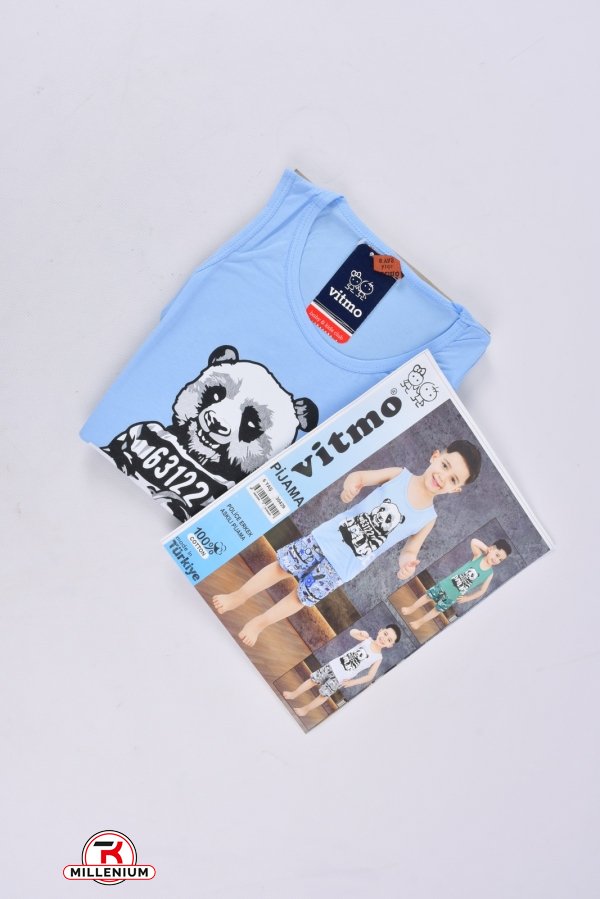 Костюм домашний для мальчика (цв.голубой) трикотажный "Vitmo Baby" Рост в наличии : 104, 116 арт.30429