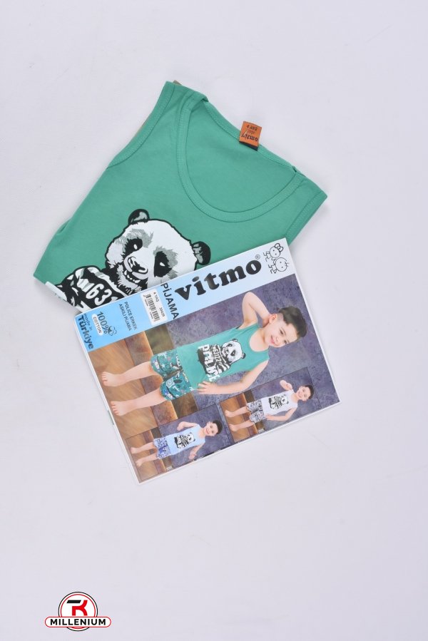 Костюм домашний для мальчика (цв.зеленый) трикотажный "Vitmo Baby" Рост в наличии : 104, 110, 116 арт.30429