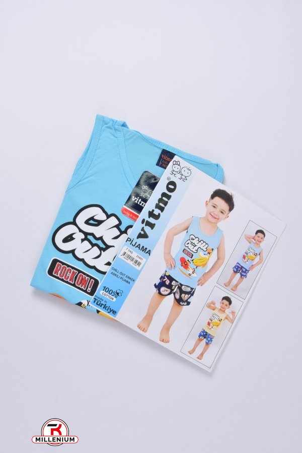 Костюм для хлопчика (кол. блакитний) трикотажний "Vitmo Baby" Зріст в наявності : 122 арт.31051
