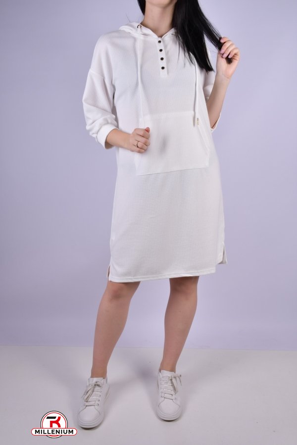 Платье женское (цв.белый) трикотажное Размер в наличии : 48 арт.Z521