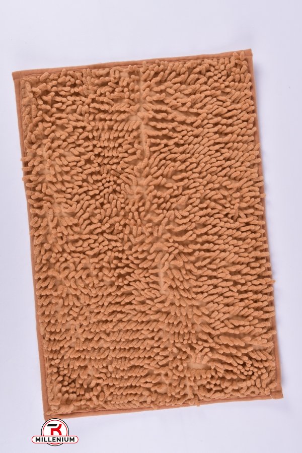 Килимок "Локшина" (кол. св. коричневий) на гумовій основі (мікрофібра) розмір 40/60 см. арт.MF5208