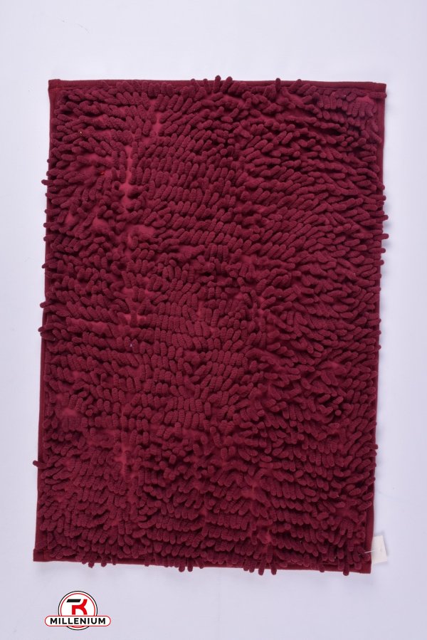 Коврик "Лапша" (цв.бордовый) на резиновой основе (микрофибра) размер 40/60 см. арт.MF5208
