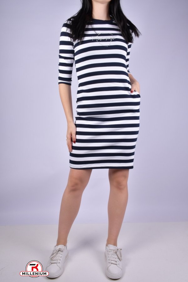 Сукня жіноча трикотажна (кол. т. синій/білий) Розмір в наявності : 40 арт.2022-53