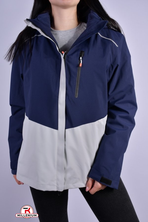 Куртка жіноча з плащової тканини (кол. т. синій) з підкладкою (кофта), що відстібається. Розмір в наявності : 40 арт.W02055