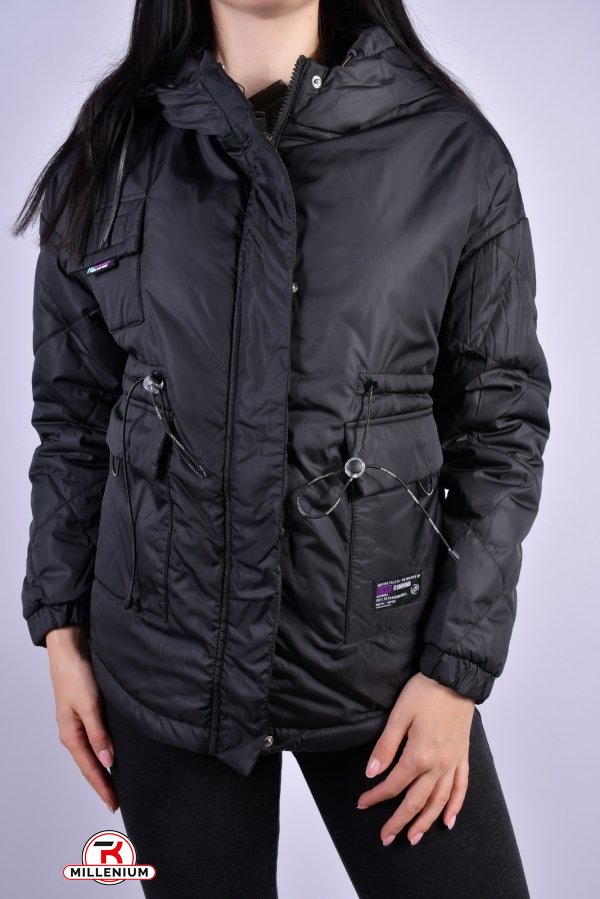 Куртка жіноча (кол. чорний) болонева демісезонна Розмір в наявності : 44 арт.2222