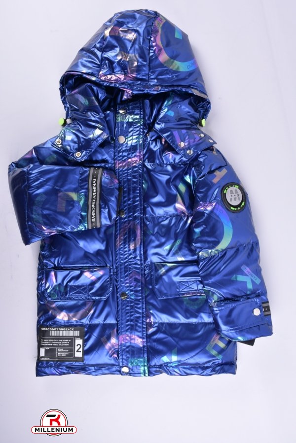 Куртка демисезонная для девочки (цв.синий) болоневая Рост в наличии : 122, 140 арт.CLIMBER