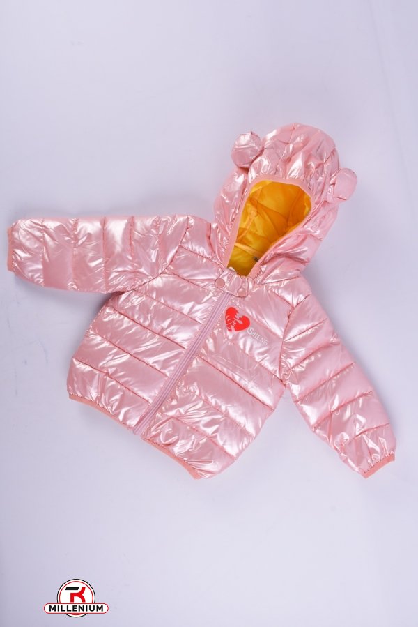 Куртка демісезонна для дівчинки (кол. рожевий) болонева Зріст в наявності : 74, 98 арт.BOYI