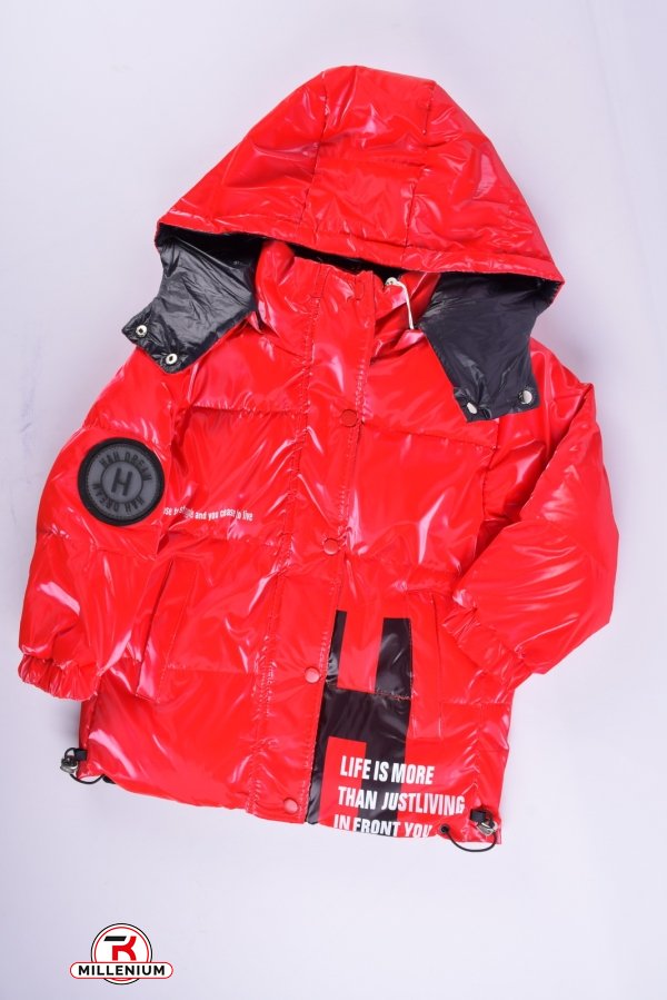 Куртка демисезонная детская (цв.красный) болоневая Рост в наличии : 104 арт.12
