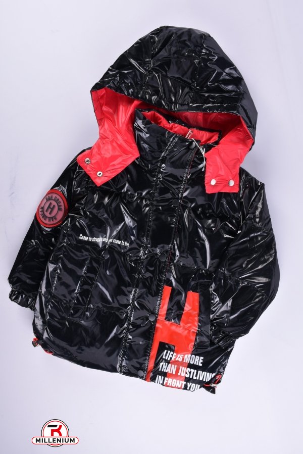 Куртка демісезонна дитяча (кол. чорний) болонева Зріст в наявності : 104, 110, 116, 122 арт.12