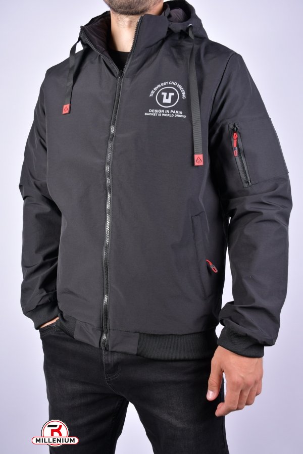 Куртка мужская демисезонная (цв.черная) двух сторонняя Размеры в наличии : 46, 48 арт.EM23705