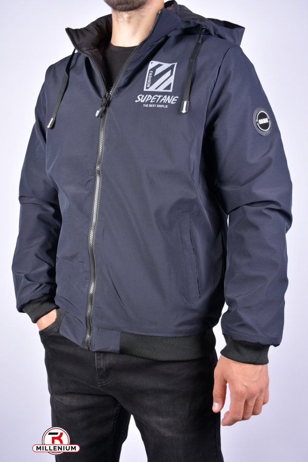 Куртка мужская демисезонная (цв.т.синий/черный) двух сторонняя Размер в наличии : 46 арт.EM2307