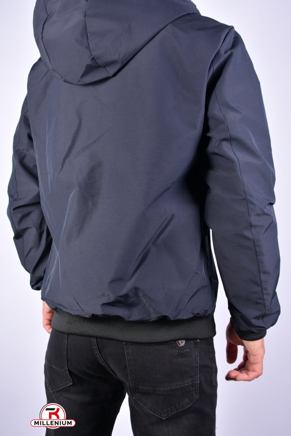 Куртка чоловіча демісезонна (кол. т. синій/чорний) двох стороння Розмір в наявності : 46 арт.EM2307