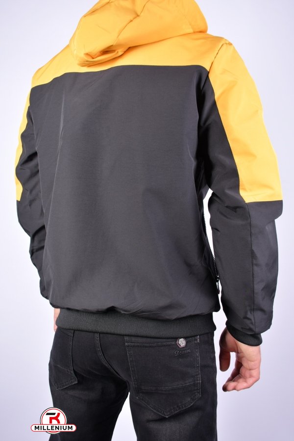 Куртка мужская демисезонная (цв.горчичный/черный) двух сторонняя Размеры в наличии : 46, 48 арт.EM2366