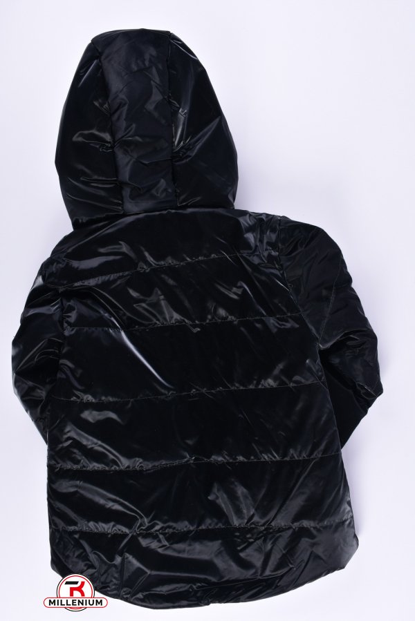 Куртка для девочки демисезонная (цв.черный) Рост в наличии : 98, 104, 110 арт.HAPPY