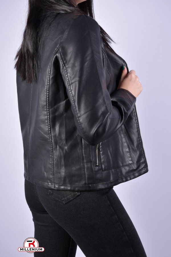 Куртка женская (цв.чёрный) демисезонная экокожа Размер в наличии : 42 арт.G331