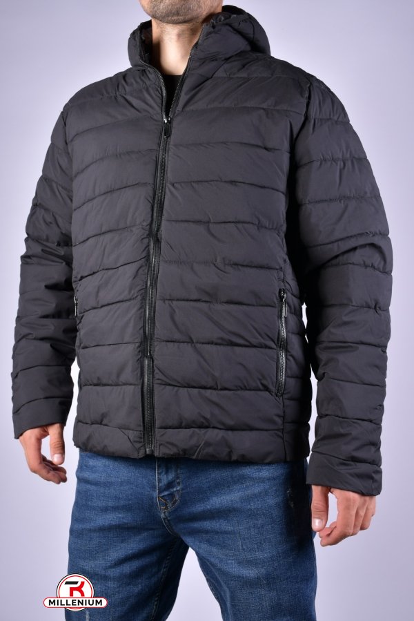 Куртка чоловіча (кол. чорний) з плащової тканини демісезонна "DD" Розміри в наявності : 44, 46, 48 арт.2284