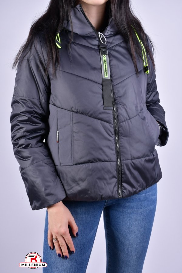 Куртка жіноча демісезонна (кол. сірий) болонева DS Розмір в наявності : 48 арт.M21013