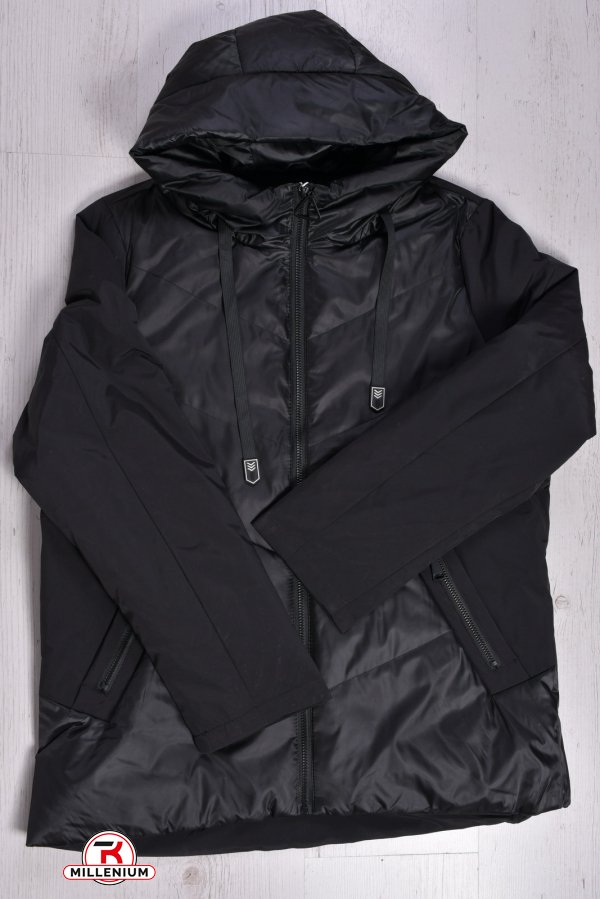 Куртка женская демисезонная (цв.чёрный) из плащёвки Размеры в наличии : 48, 54 арт.B3069