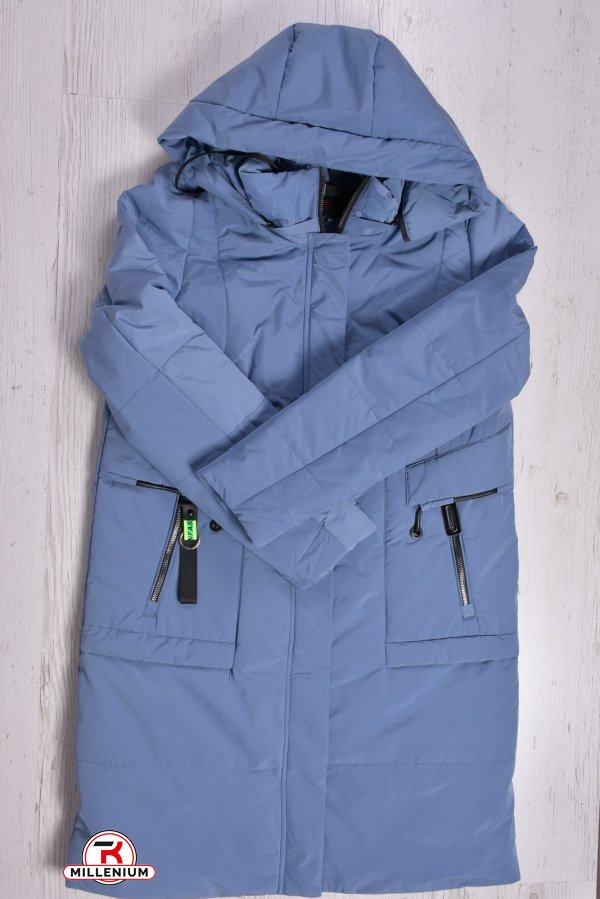 Пальто жіноче демісезонне (кол. блакитний) з плащівки "DS" Розміри в наявності : 48, 50, 54, 56 арт.8027
