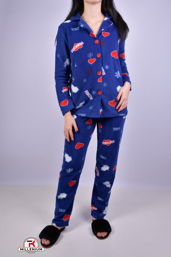 Пижама женская (цв.т.синий) флисовая SIYAH JNCI Размеры в наличии : 42, 44, 46 арт.74091