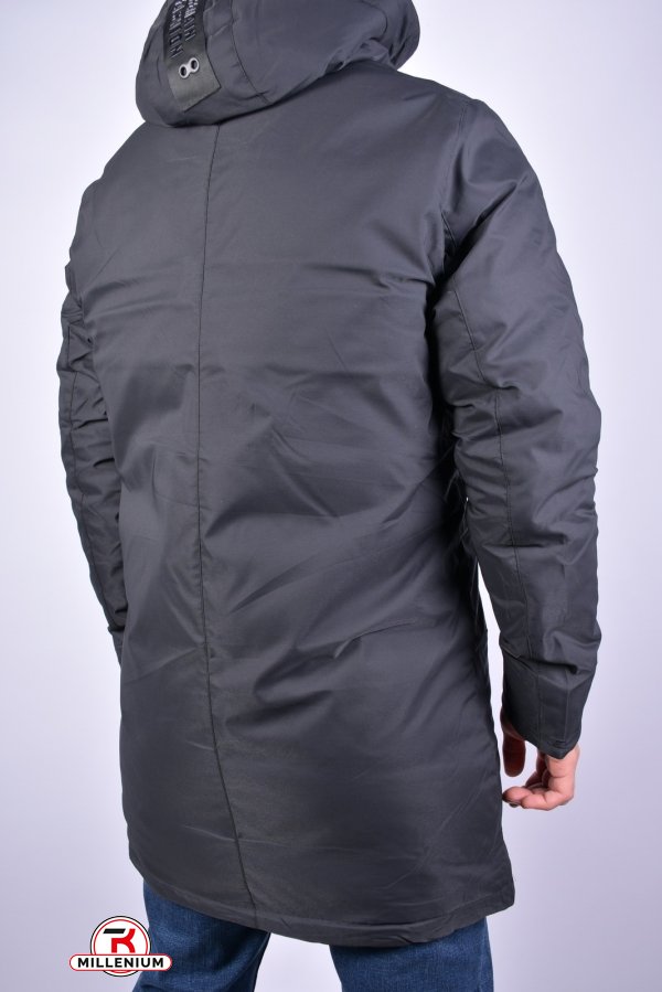 Пальто чоловіче зимове цв. чорний (наповнювач 100% поліестер) "REMAIN" Розмір в наявності : 44 арт.7700