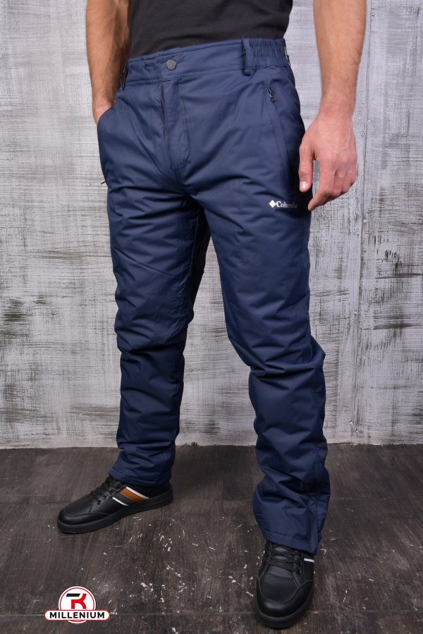 Чоловічі штани з плащівки (утеплені) (кол. т. синій)  Розмір в наявності : 48 арт.M902