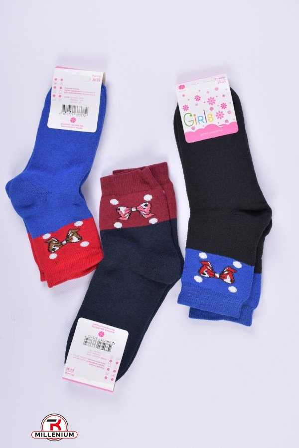 Шкарпетки для дівчинки махрові "Конюшина" розмір 30-35 (80%бавовна15%поліамід5%) еластан арт.Ассорти