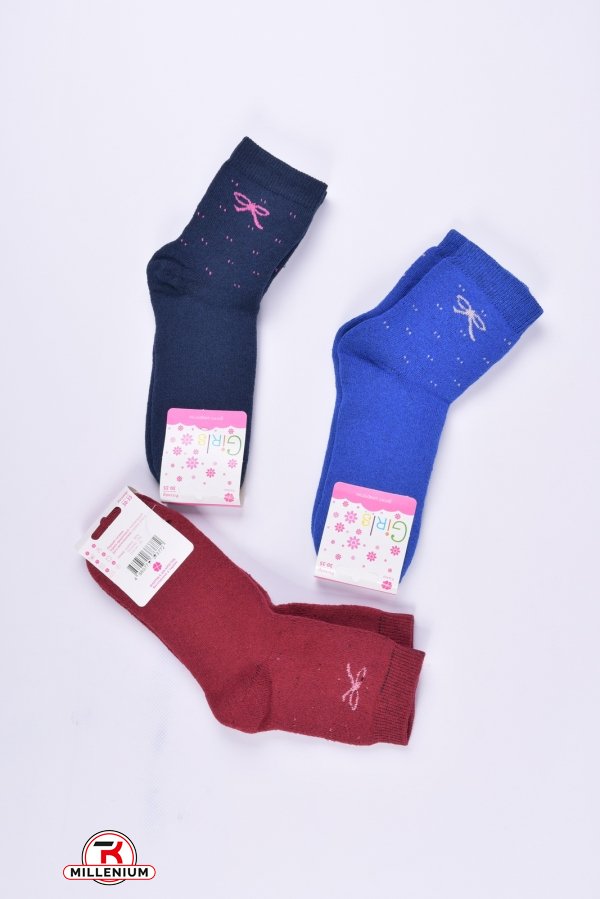 Шкарпетки для дівчинки махрові "Конюшина" розмір 30-35 (80%бавовна15%поліамід5%) еластан арт.Бант
