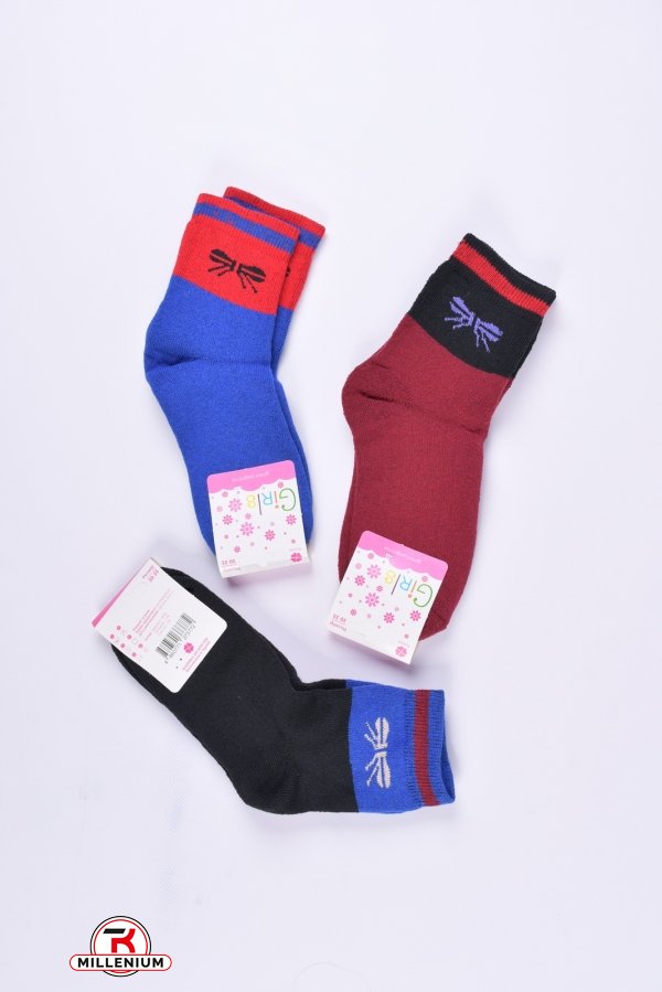 Шкарпетки для дівчинки махрові "Конюшина" розмір 30-35 (80%бавовна15%поліамід5%) еластан арт.Бант-25