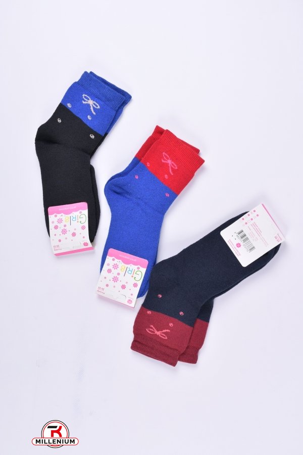 Носки для девочки махровые "Клевер" размер 30-35 (80%бавовна15%полиамид5%) еластан арт.Бант-23