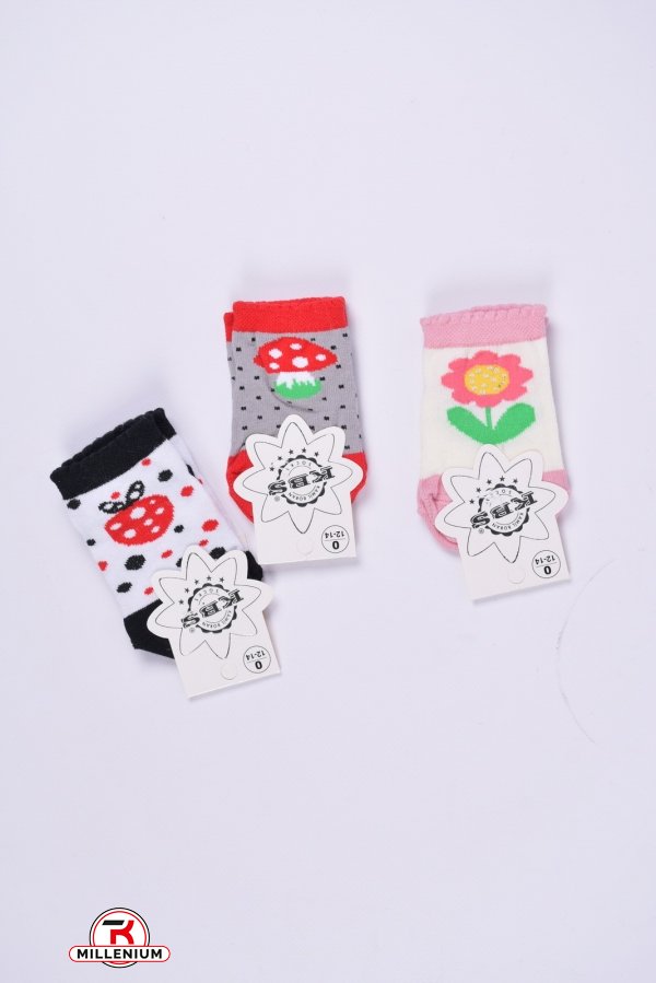 Шкарпетки для дівчинки всесезонні "KBS" розмір 12-14 арт.3-10503
