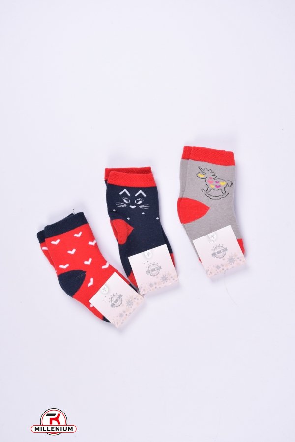 Шкарпетки для дівчинки махрові "KBS" розмір 12-14 арт.3-20257