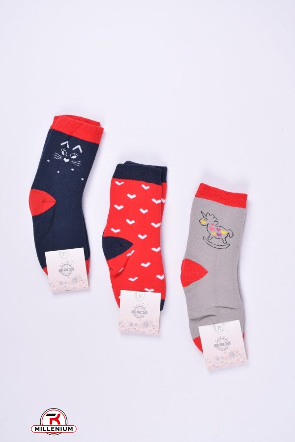 Шкарпетки для дівчинки махрові (3-4) "KBS" розмір 20-22 арт.3-20257