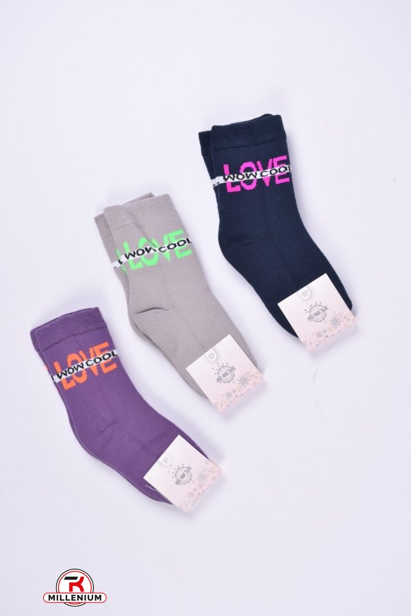 Шкарпетки для дівчинки махрові (3-4) "KBS" розмір 20-22 арт.3-20249