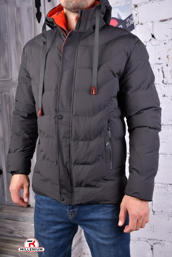 Куртка чоловіча зимова (кол. чорний/червоний) Розмір в наявності : 44 арт.1130