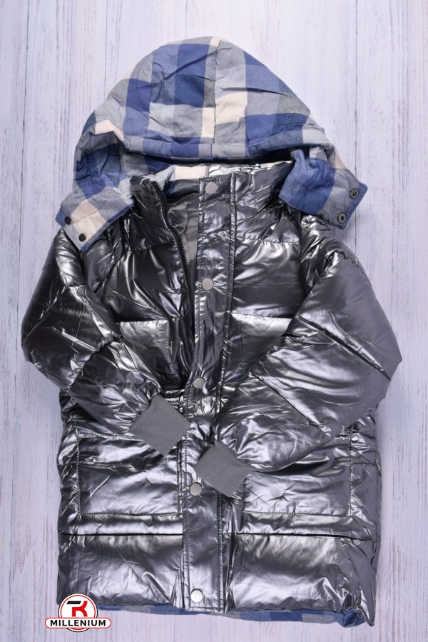 Куртка для дівчинки (кол. срібло) зимова болонева Зріст в наявності : 122, 128, 134 арт.2021-K2