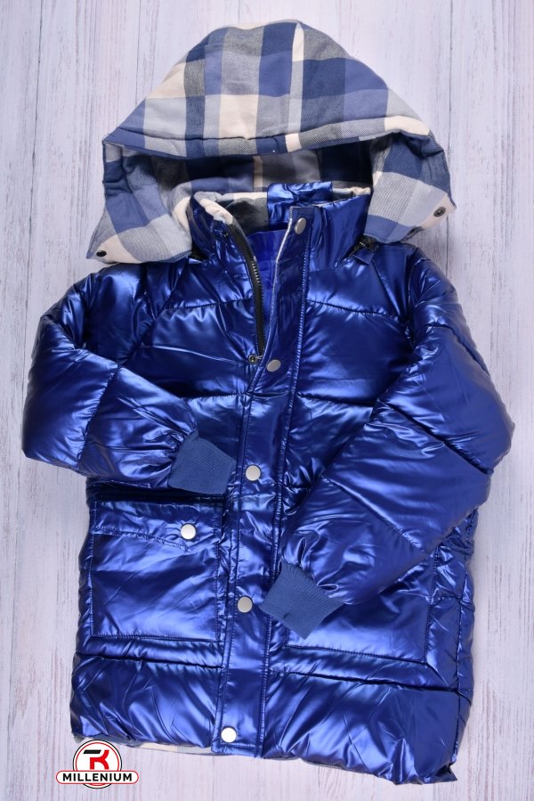 Куртка для дівчинки (кол. синій) зимова болонева Зріст в наявності : 122, 128, 134, 140 арт.2021-K2