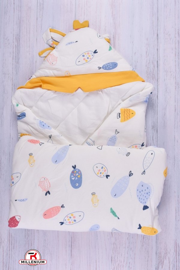 Конверт-одеяло для новорожденных (цв.желтый) размер 85/85см вес 560гр."COLORFUL HOME" арт.5328