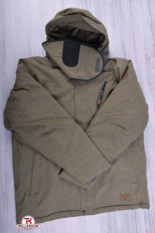 Куртка чоловіча лижна (кол. хакі) з дихаючої мембранної тканини 10000 мм SNOW HEADQUARTER Об'єм в наявності : 60 арт.V-8629