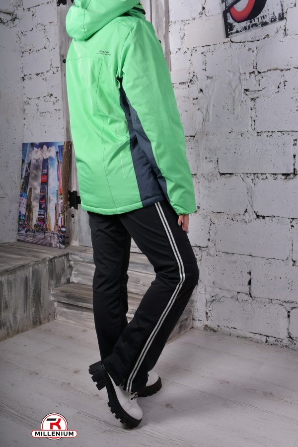 Куртка жіноча лижна (кол. зелений) з дихаючої мембранної тканини (10000mm)SNOW HEADQUARTER Розміри в наявності : 40, 42 арт.B-8285