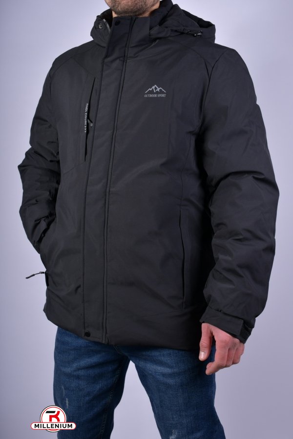 Куртка чоловіча (кол. чорний) зимова з плащової тканини Розмір в наявності : 56 арт.22-38D