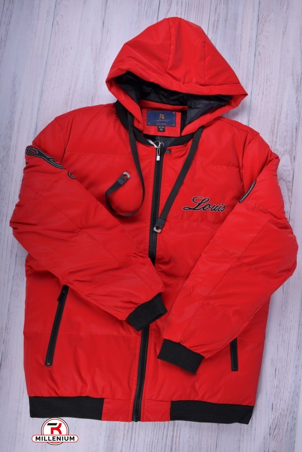 Куртка-бомбер чоловіча зимова (кол. червоний) болонева Розміри в наявності : 44, 46, 50 арт.1181
