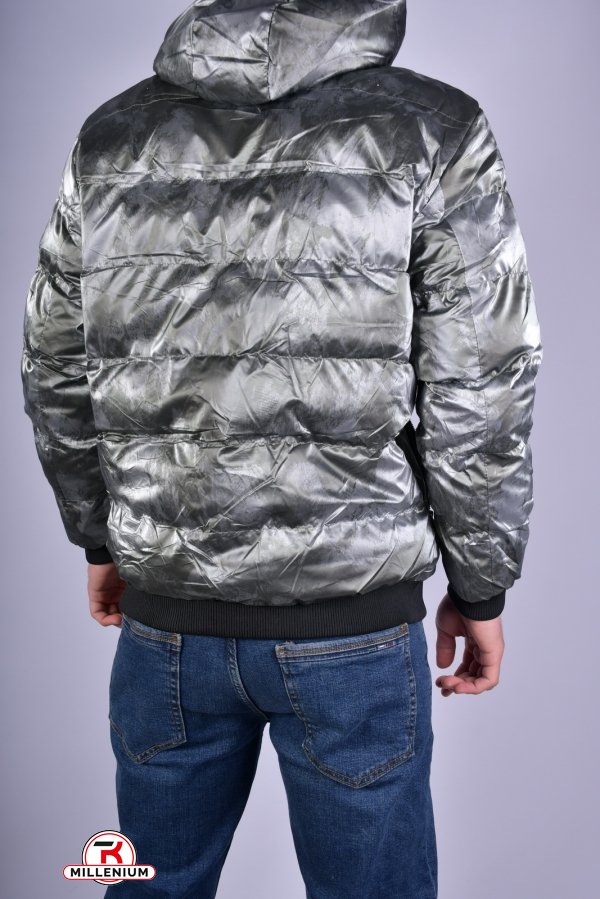 Куртка-бомбер двостороння чоловіча зимова болоньева Розміри в наявності : 46, 48 арт.31715