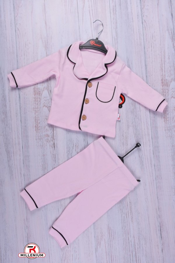 Пижама для девочки (цв.розовый) трикотажная Рост в наличии : 68 арт.366818