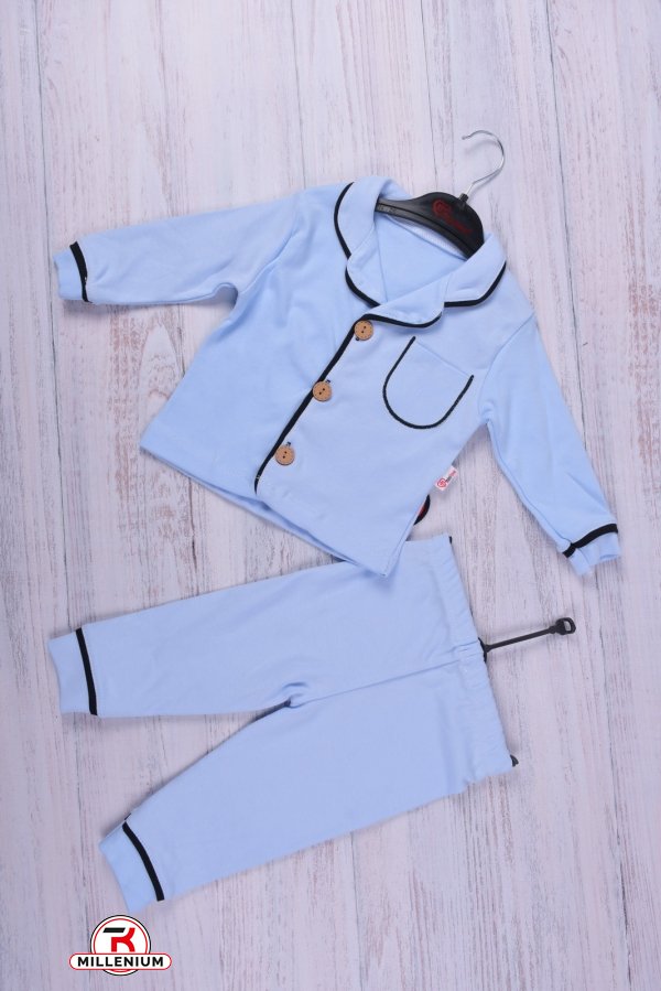 Пижама для мальчика (цв.голубой) трикотажная Рост в наличии : 68 арт.366819