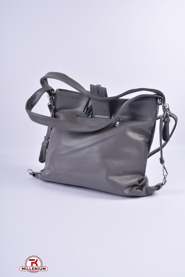 Сумка-рюкзак жіноча (кол. сірий) розмір 38/31/13 см арт.9122