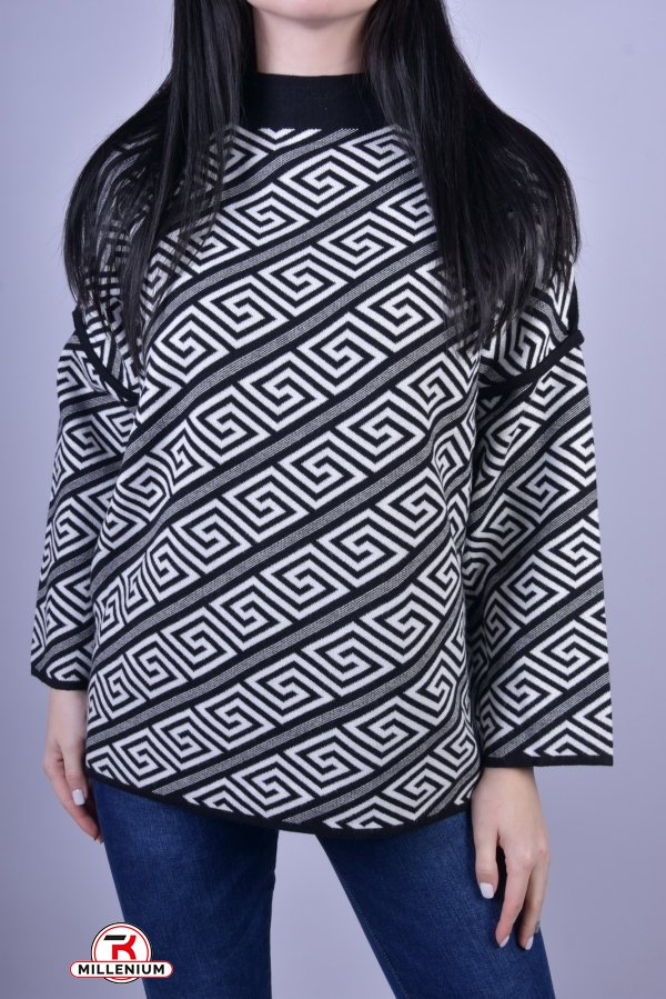 Жіночий светр в'язаний (кол. чорний) розмір 46-48 "KissMe" арт.Q230