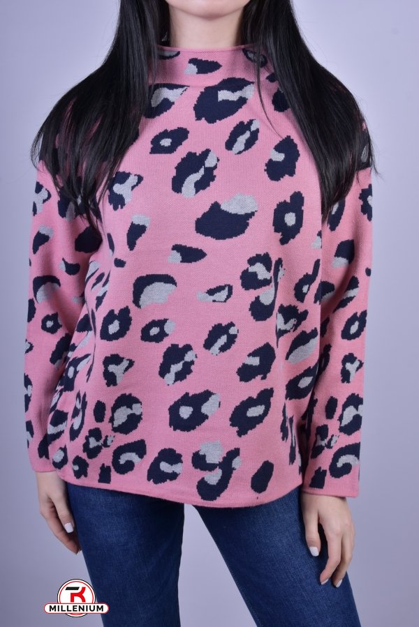 Жіночий светр в'язаний (кол. рожевий) розмір 44-46 "KissMe" арт.Q286